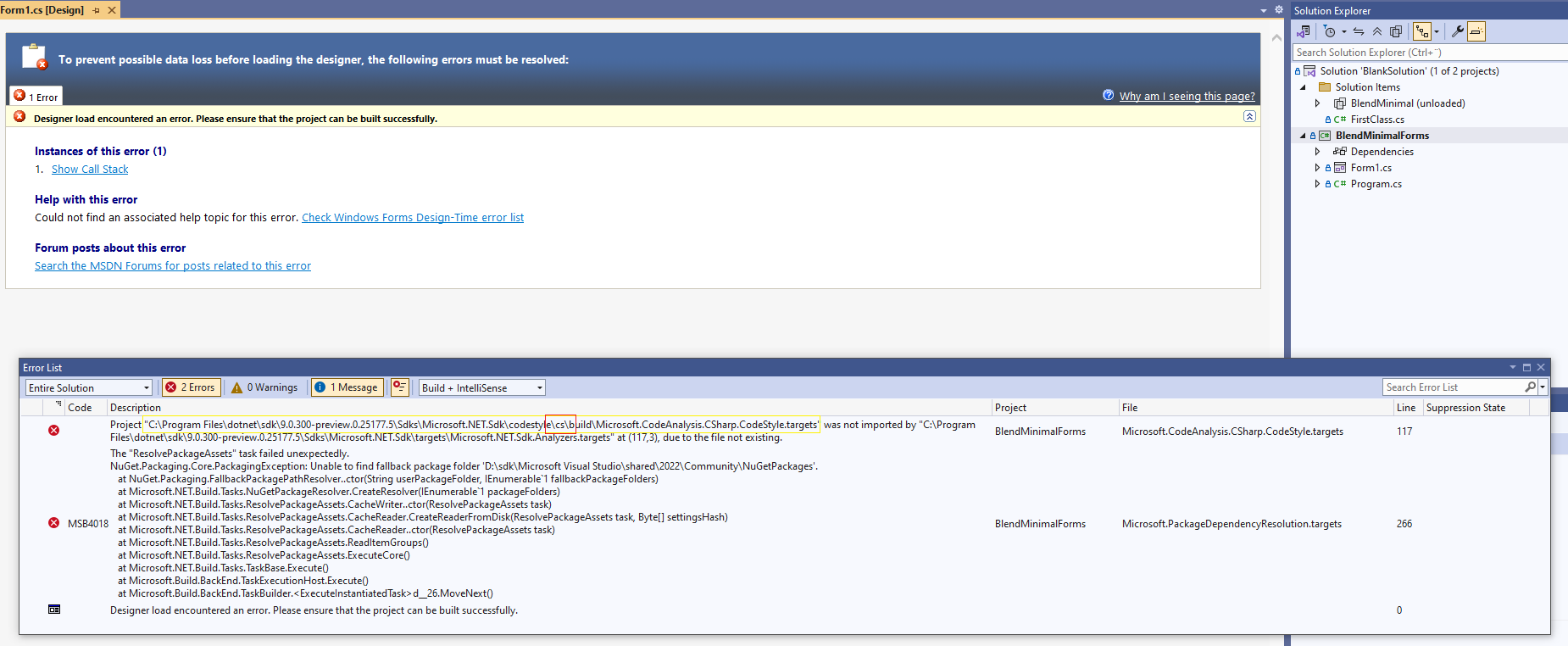 Forms without .NET Framework